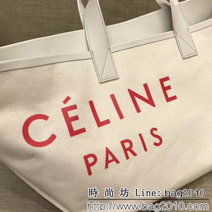 CELINE賽琳原單 2018新款紅字母帆布購物袋 手提包 SL1410